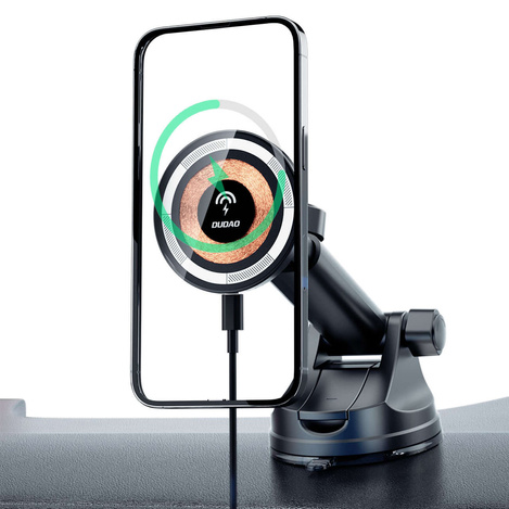 Dudao F12MAX+ cockpit magnetic holder with MagSafe inductive charger - black
