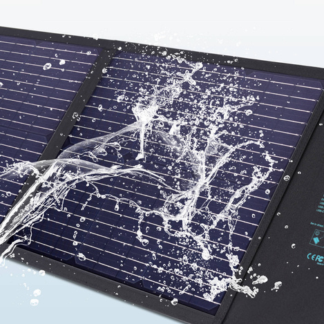 Choetech ładowarka solarna 100W składana USB C, 2x USB PD QC czarna (SC009-V2)
