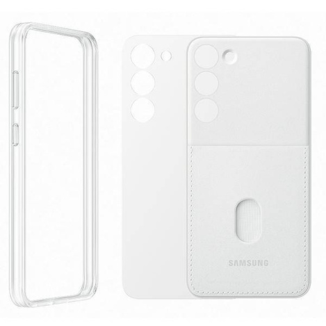 Samsung Frame Cover für Samsung Galaxy S23+ Hülle mit austauschbaren Rückseiten weiß (EF-MS916CWEGWW)