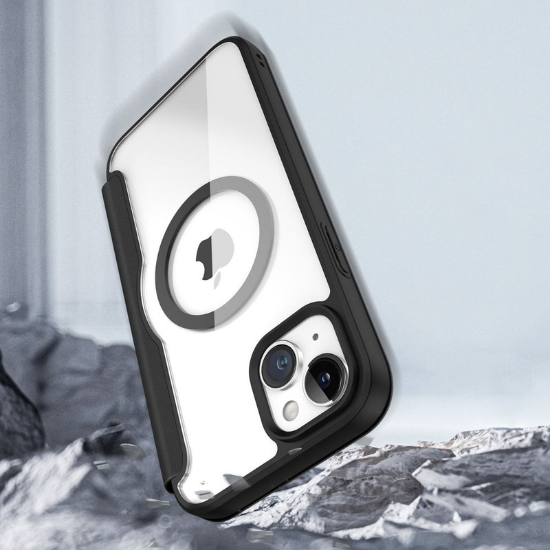 Dux Ducis Skin X Pro Magnetische Flip MagSafe Hülle iPhone 15 Plus – Schwarz