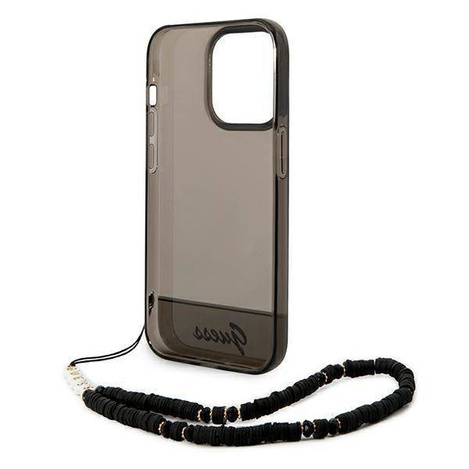 Guess GUHCP14LHGCOHK iPhone 14 Pro 6.1 "schwarz / schwarzes Hardcase Translucent Pearl Strap