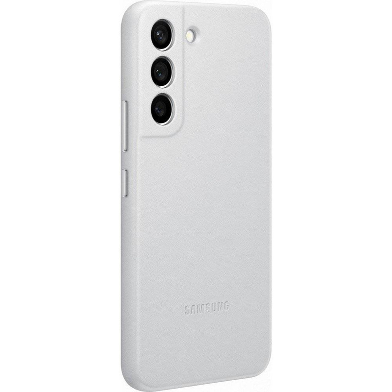 Samsung Leather Cover Echtleder Tasche für Samsung Galaxy S22 hellgrau (EF-VS901LJEGWW)
