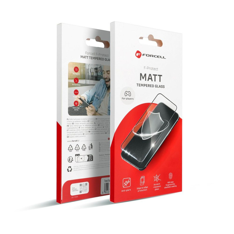 Szkło Hartowane Forcell Matt Glass - do Iphone 13 Pro Max / 14 Plus czarny