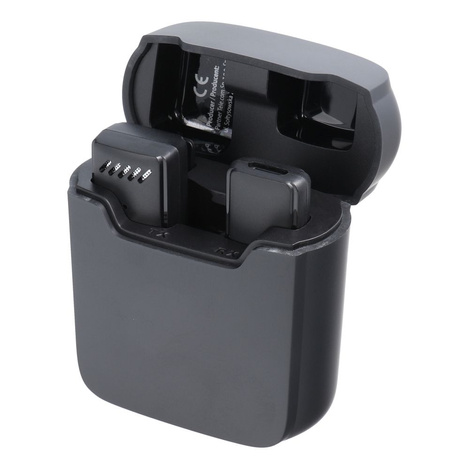 Mikrofon bezprzewodowy krawatowy dla iPhone Lightning 8-pin z etui ładującym S11