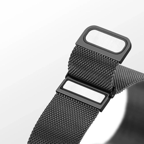 Dux Ducis Magnetarmband für Samsung Galaxy Watch / Huawei Watch / Honor Watch (20 mm Band) Magnetarmband Schwarz (Milanese Version)