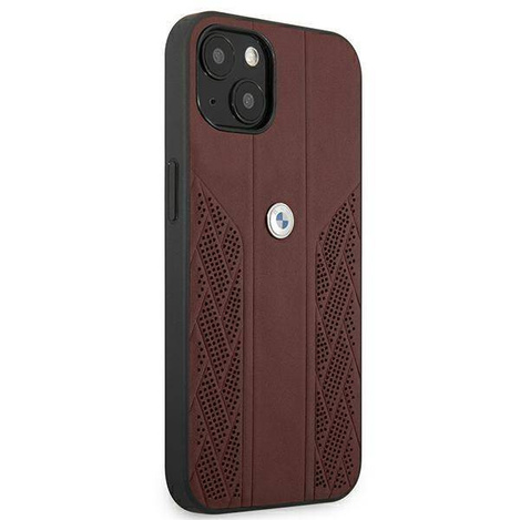 Etui BMW BMHCP13MRSPPR iPhone 13 6,1" czerwony/red hardcase Leather Curve Perforate