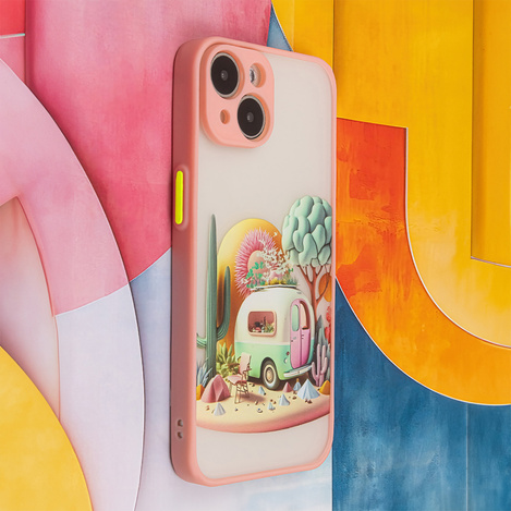 Nakładka Ultra Trendy do iPhone 14 6,1" Travel różowa