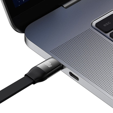Baseus Bright Mirror 2 retractable cable 3in1 USB Type C - micro USB + Lightning + USB Type C 3.5A 1.1m black (CAMJ010201)