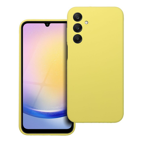 Futerał SILICONE 2mm do SAMSUNG A25 5G żółty