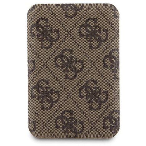 Zestaw Guess GUBPM5P15X4GEMGW iPhone 15 Pro Max 6.7" hardcase + Powerbank 5000mAh MagSafe brązowy/brown 4G Metal Logo