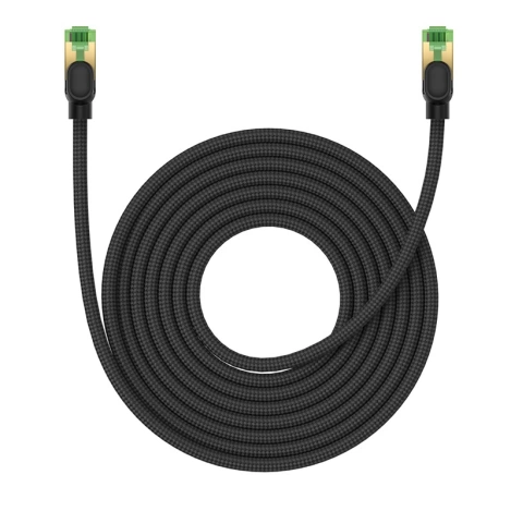 Baseus schnelles RJ45-Kat.-Netzwerkkabel. 8 40 Gbit/s 8 m geflochten schwarz