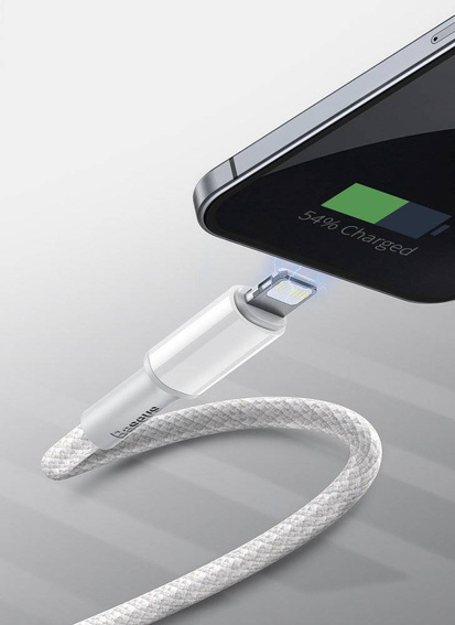 Baseus kabel USB Typ C - Lightning szybkie ładowanie Power Delivery 20 W 2 m biały (CATLGD-A02)