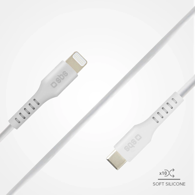 SBS TECABLELIGTC1W USB-C – Lightning Kabel mit MFi-Zertifizierung, 1 m – Weiß