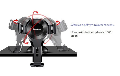 Baseus Osculum - Grawitacyjny uchwyt samochodowy na deskę rozdzielczą (srebrny)