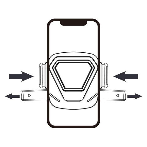 WK Design uchwyt samochodowy na kratkę wentylacyjną czarny (WP-U82 black)