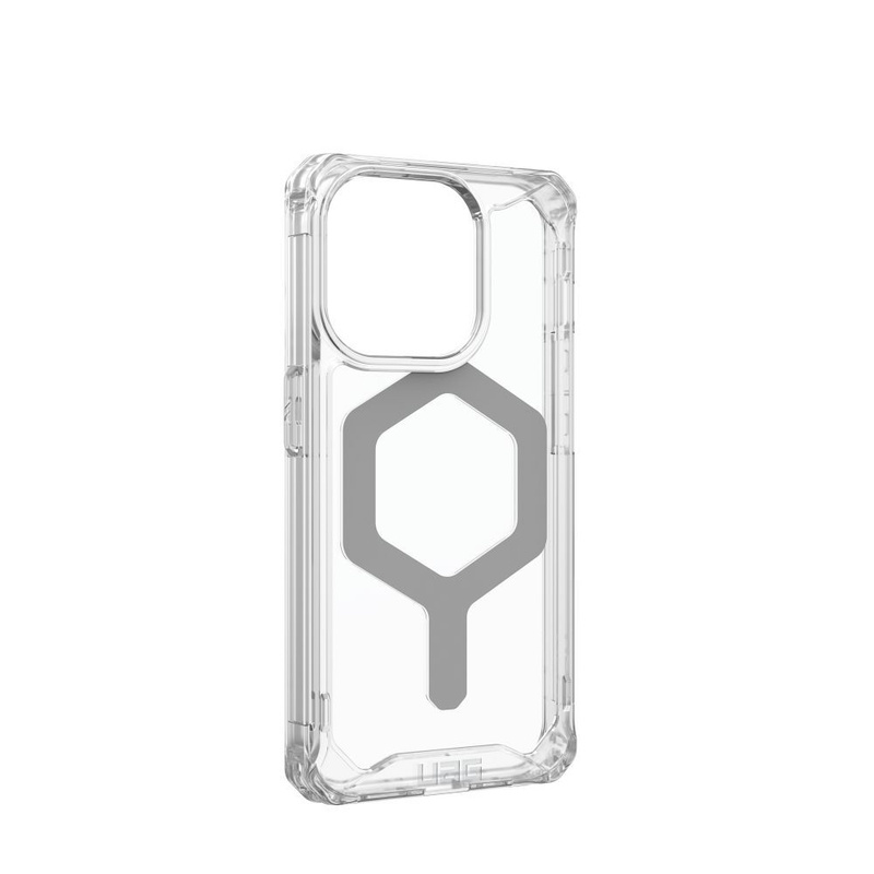 UAG Plyo Magsafe - Schutzhülle für iPhone 15 Pro kompatibel mit MagSafe (Eissilber)