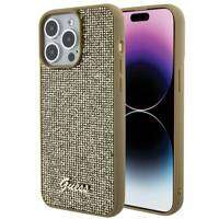 Guess Disco Metal Script Hülle für iPhone 15 Pro Max – Gold