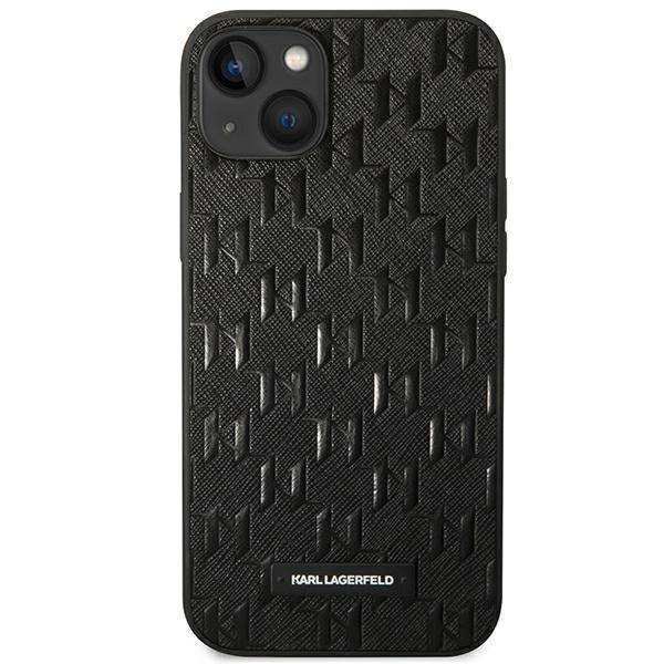 Oryginalne Etui IPHONE 14 PLUS Karl Lagerfeld Hardcase Saffiano Mono Metal Logo (KLHCP14MSAKLHPK) czarne