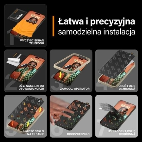 Szkło PanzerGlass Re:fresh Glass na iPhone 15 Pro Max z pozycjonerem