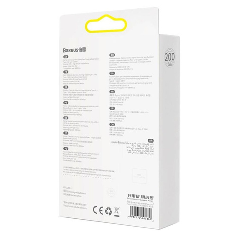 Baseus Dynamic Series kabel USB Typ C - USB Typ C 100W 2m szary (CALD000316)