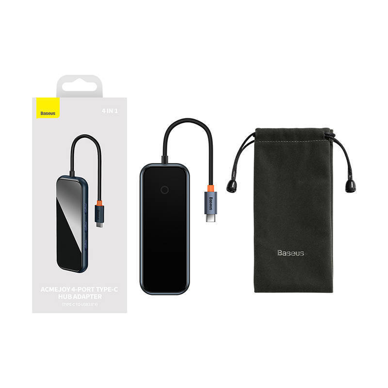 Baseus Hub Adapter 4w1 USB-C na 4xUSB 3.0 (Dark Grey)