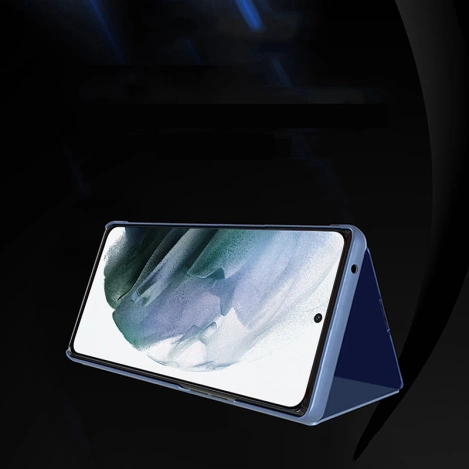 Clear View Case für Samsung S24 Ultra mit Klappe – blau