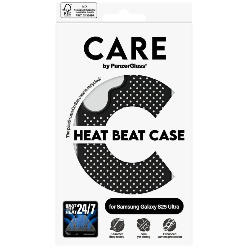 CARE by PanzerGlass Feature Heat Beat Hülle für Samsung Galaxy S25 Ultra – Schwarz