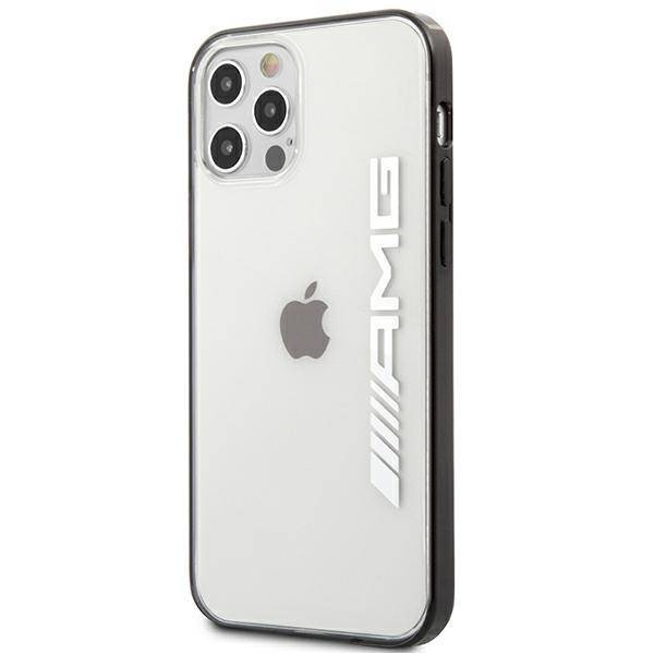Etui IPHONE 12 PRO MAX Mercedes AMG Hardcase Metallic Painted (AMHCP12LAESLBK) transparentne