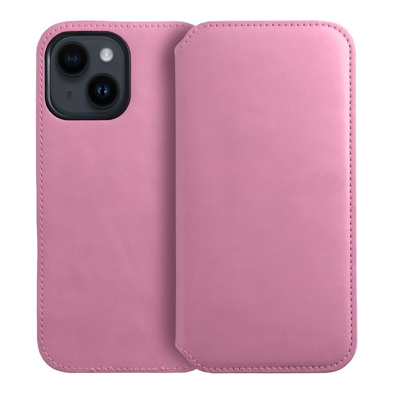 Kabura DUAL POCKET Book do SAMSUNG S24 FE jasny różowy