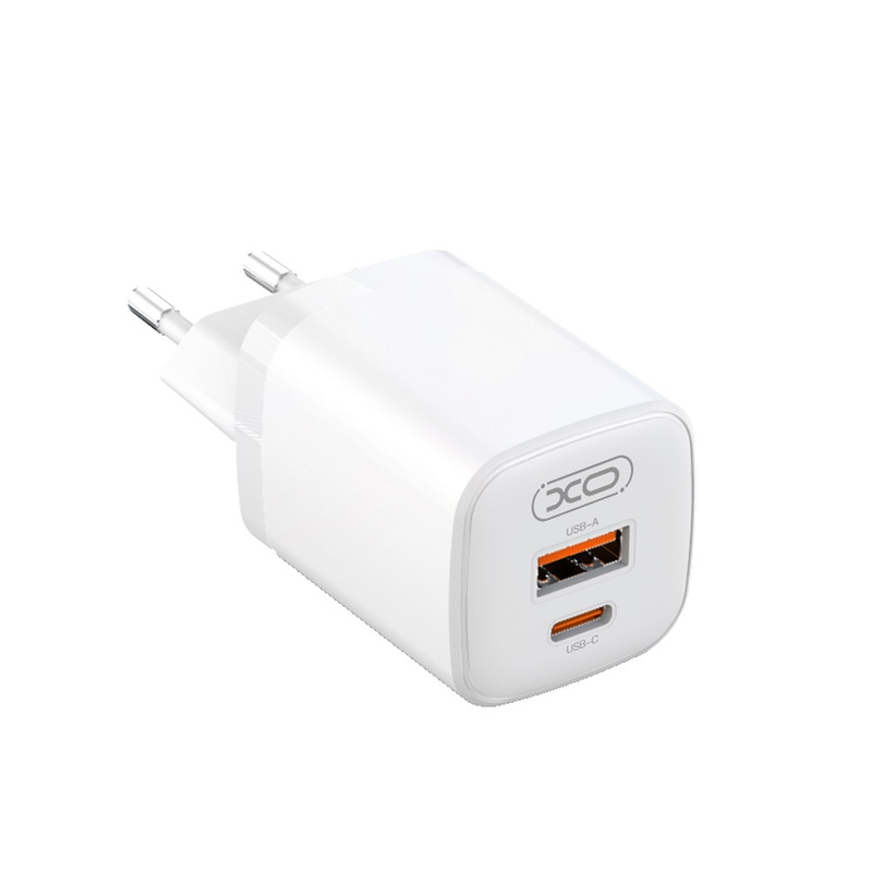 XO ładowarka sieciowa L96 PD 30W QC 3.0 18W 1x USB 1x USB-C biała