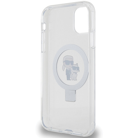 Karl Lagerfeld KLHMN61HMRSKCH iPhone 11 / Xr 6.1&quot; white/white hardcase Ring Stand Karl&amp;Choupette MagSafe
