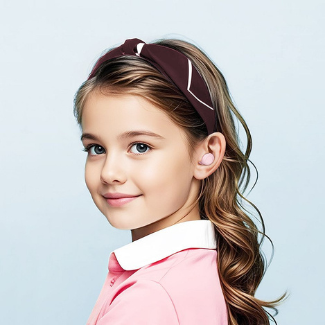 HOCO słuchawki bezprzewodowe bluetooth TWS dla dzieci EW111 różowe