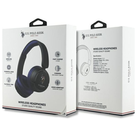 US Polo słuchawki nauszne Bluetooth       USHPV6PCOV granatowy/navy DH Color Logo