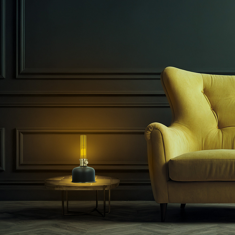 Lampa naftowa Retro LED czarna FLR-25 Forever Light