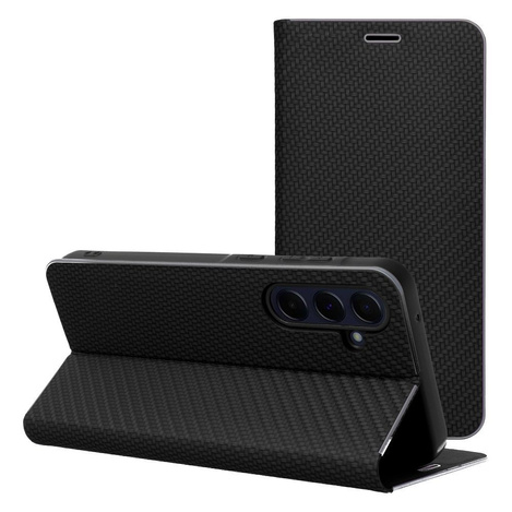 Kabura LUNA Book Carbon do SAMSUNG A10 czarny