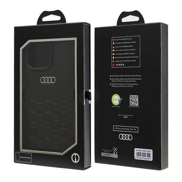 Audi nakładka Synthetic Leather do iPhone 16 Pro 6.3" czarna