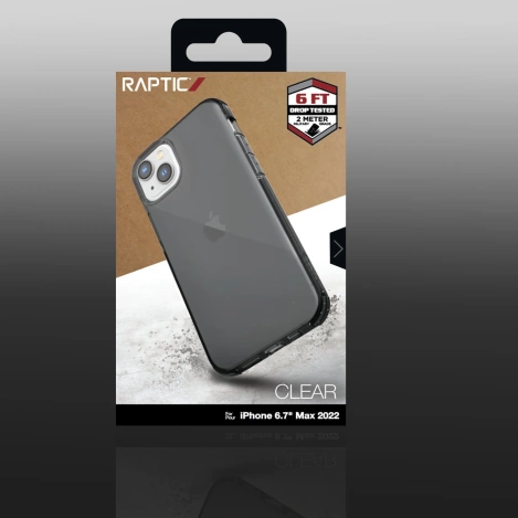 Raptic X-Doria Clear Case iPhone 14 Plus gepanzerte Hülle grau