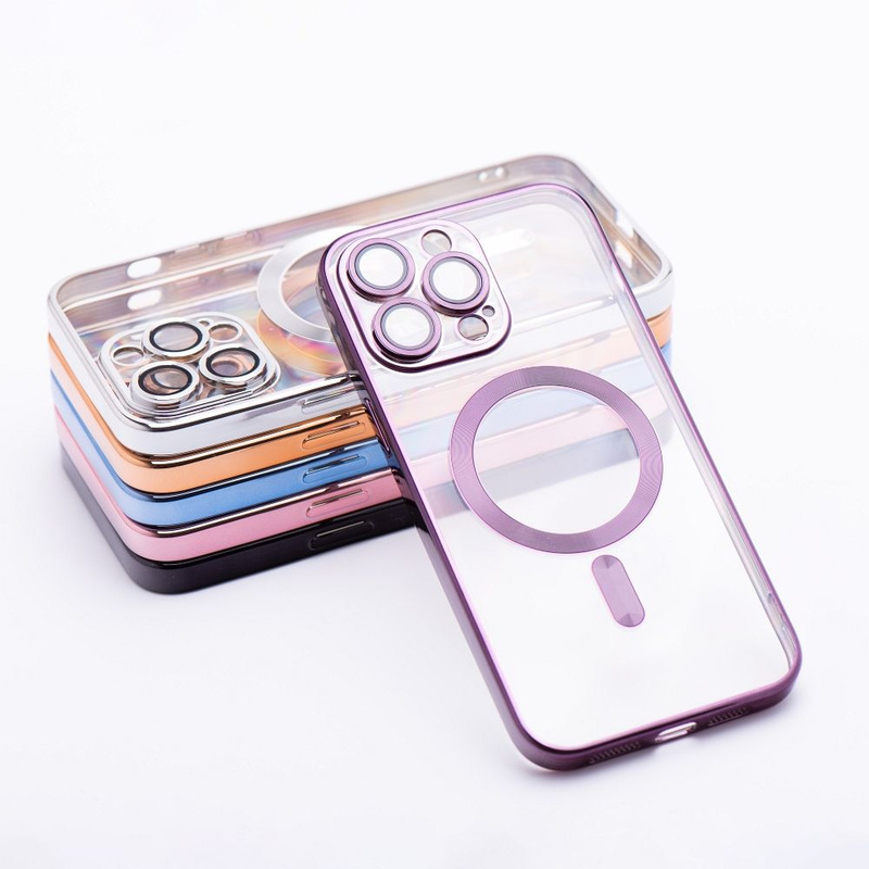 Futerał ELECTRO MAG COVER kompatybilny z MagSafe do IPHONE 16 fioletowy