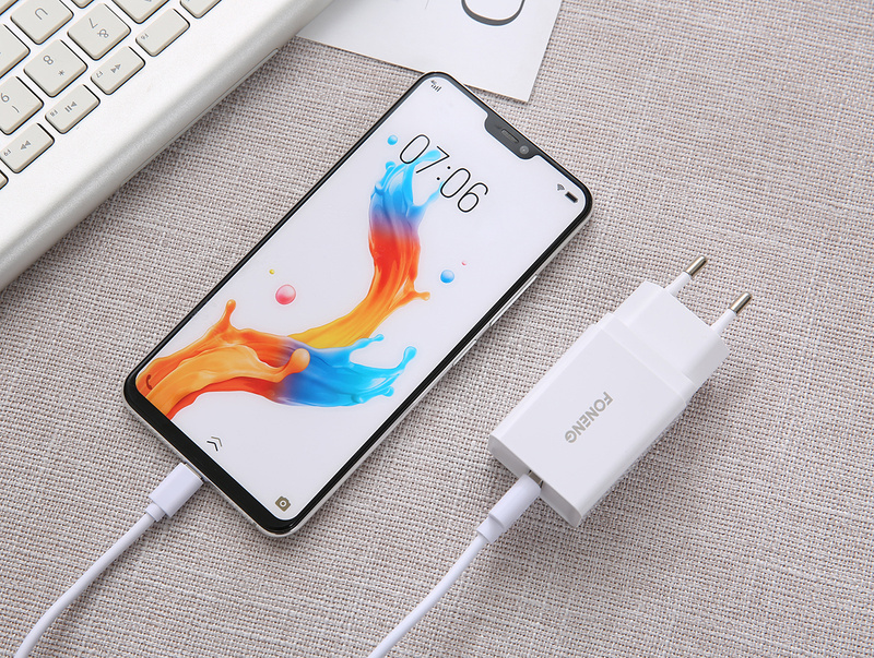 Foneng Ładowarka sieciowa K300 - USB - 18W 3A biała