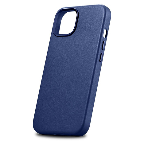 iCarer Case Leather genuine leather case for iPhone 14 blau (WMI14220705-BU) (MagSafe compatible)