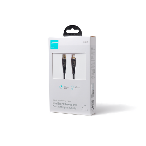 Joyroom Schnellladekabel mit Smart Switch USB-C - Lightning 20W 1,2m schwarz (S-CL020A3)