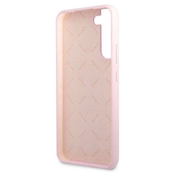 Guess GUHCS22MLSLMGLA S22 + S906 lavender / lavender hardcase Silicone Script Metal Logo