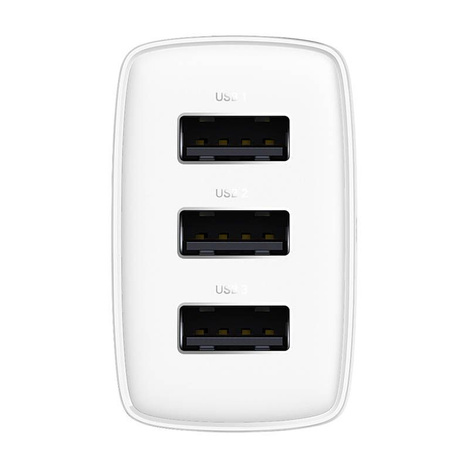 Baseus Compact  Charger 3U 17W EU White