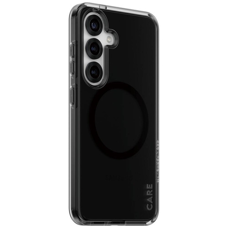 CARE by PanzerGlass Flagship Urban Combat Black QI-Hülle für Samsung Galaxy S25 – durchscheinender Rauch