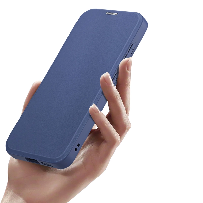 Dux Ducis Skin X Pro Hülle für Samsung S24+ mit Magnetring und Klappe – Blau