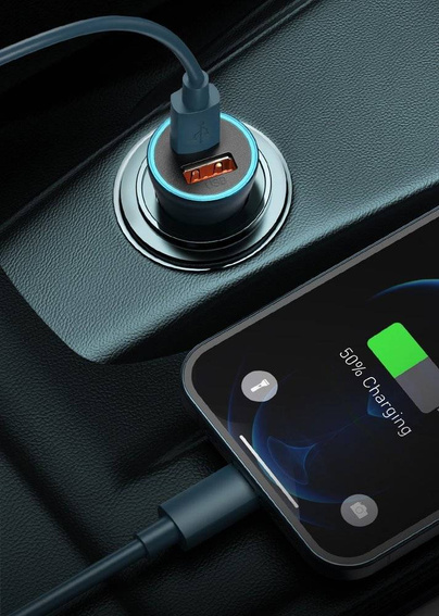 Baseus Golden Contactor Pro Dual Quick Charger Car Charger U+C 40W Dark Gray