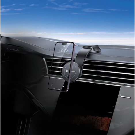 FORCELL F-Grip MagFlex uchwyt samochodowy do szyby/deski/kratki kompatybilny z MagSafe czarny