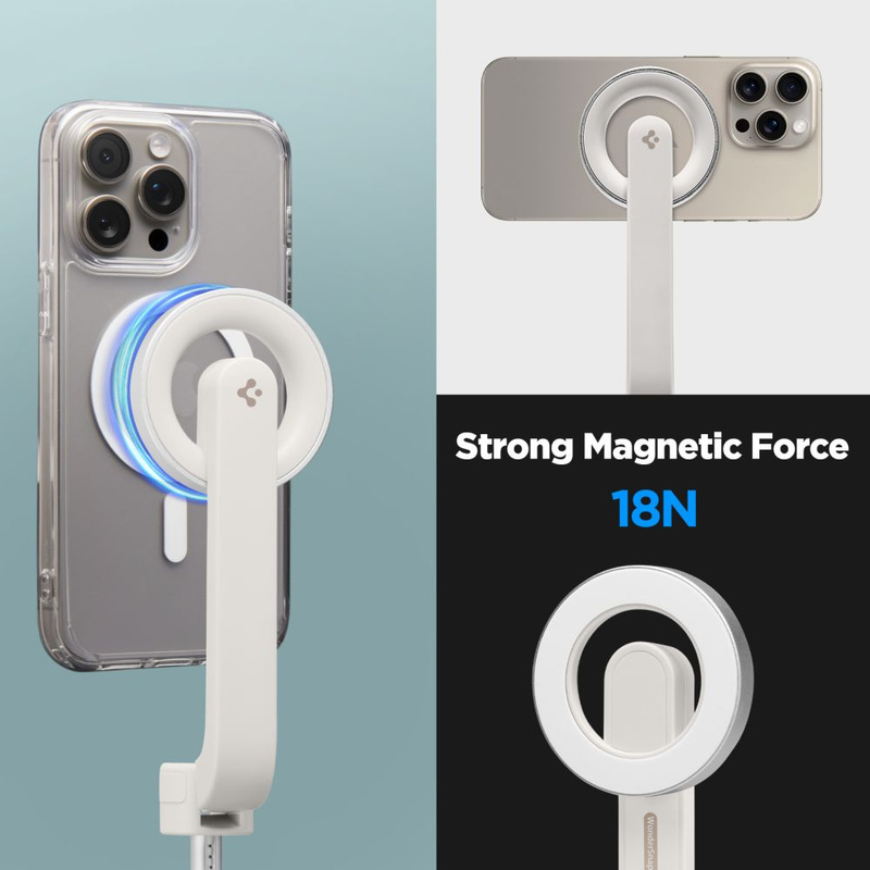 Spigen Selfiestick S571W MagSafe Tripod   Bluetooth dune beige AMP07657