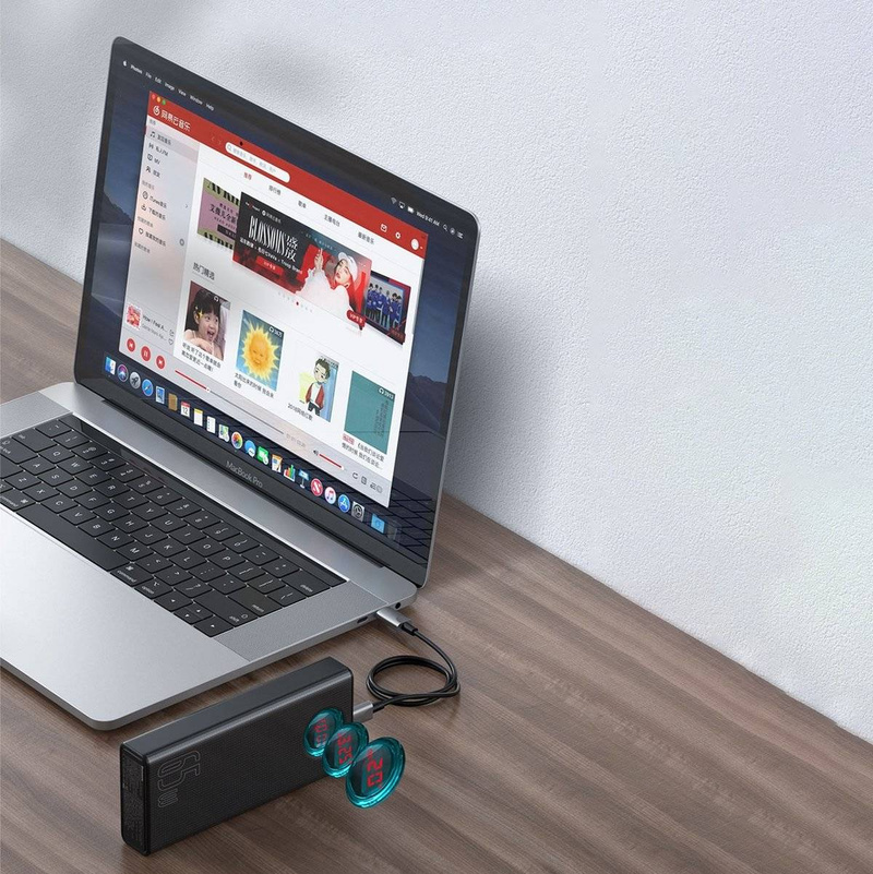 Baseus Amblight Powerbank 65W 30000mAh Overseas Edition weiß (PPLG000102)