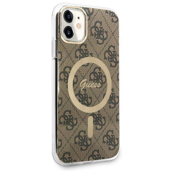 Guess GUHMN61H4STW iPhone 11 6.1" braun/braun Hardcase 4G MagSafe
